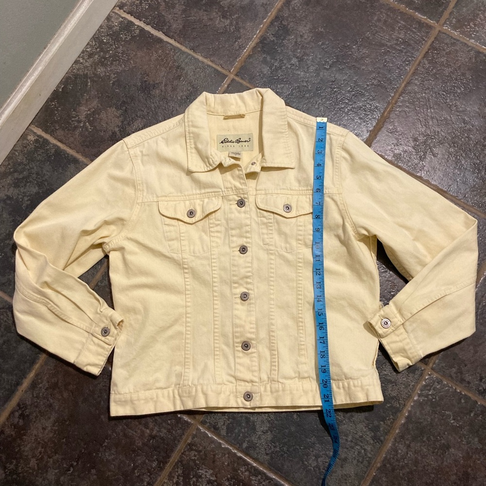 Eddie Bauer Pale Yellow Jean Jacket - Picture 7 of 9